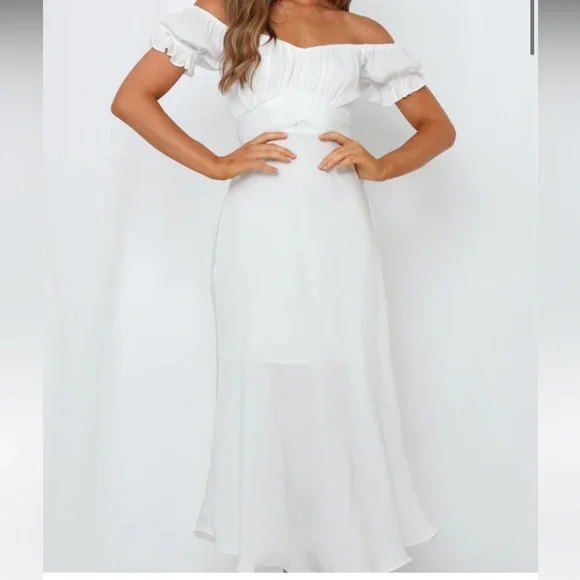 Petal and Pup White Midi Dress - Picture 1 of 5